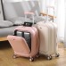 Skycare Carry On Luggage, Durable Hardside Suitcases with Front Laptop Pocket, and Lock Spinner Carry on Hardshell Lightweight 18in 20in 24in (White, 18 inch)