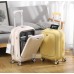 Skycare Carry On Luggage, Durable Hardside Suitcases with Front Laptop Pocket, and Lock Spinner Carry on Hardshell Lightweight 18in 20in 24in (White, 18 inch)