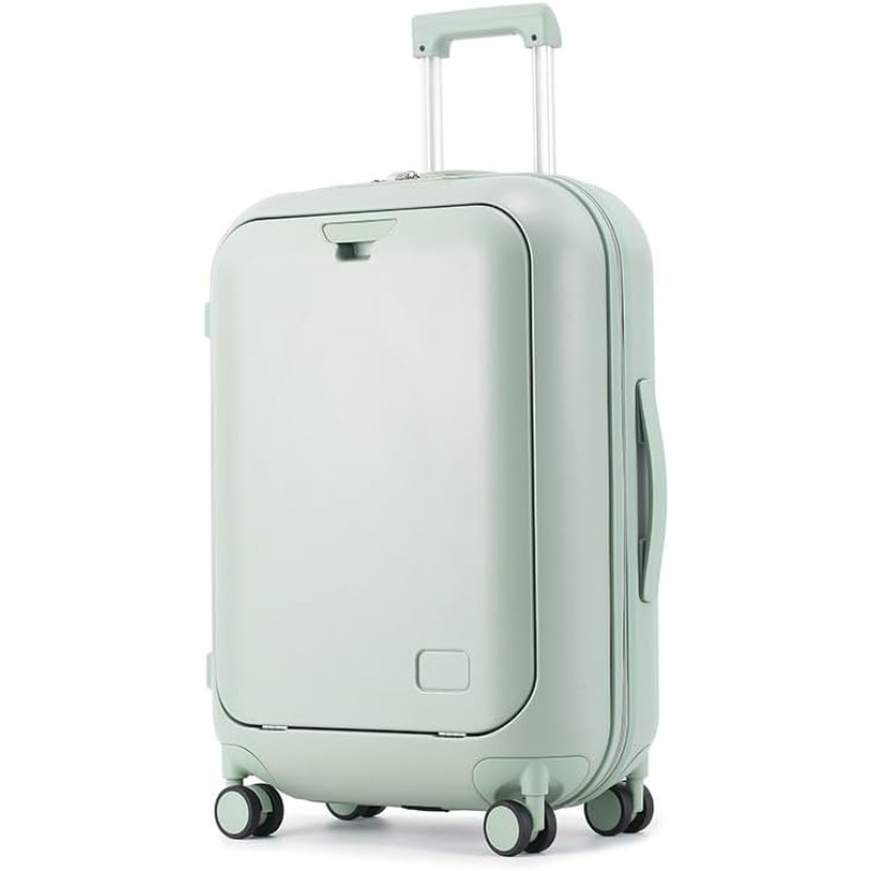 Skycare Carry On Luggage, Durable Hardside Suitcases with Front Laptop Pocket, and Lock Spinner Carry on Hardshell Lightweight 18in 20in 24in (Green, 18 inch) Skycare Carry On Luggage, Durable Hardside Suitcases with Front Laptop Pocket, and Lock Spinner Carry on Hardshell Lightweight 18in 20in 24in (Green, 18 inch)