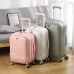 Skycare Carry On Luggage, Durable Hardside Suitcases with Front Laptop Pocket, and Lock Spinner Carry on Hardshell Lightweight 18in 20in 24in (Green, 18 inch)