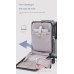 Skycare Carry On Luggage - Airline Lightweight Hardside Spinner Suitcase, USB Charging, Front Pocket, and Cup Holder (Black)