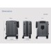 Skycare Carry On Luggage - Airline Lightweight Hardside Spinner Suitcase, USB Charging, Front Pocket, and Cup Holder (Black)